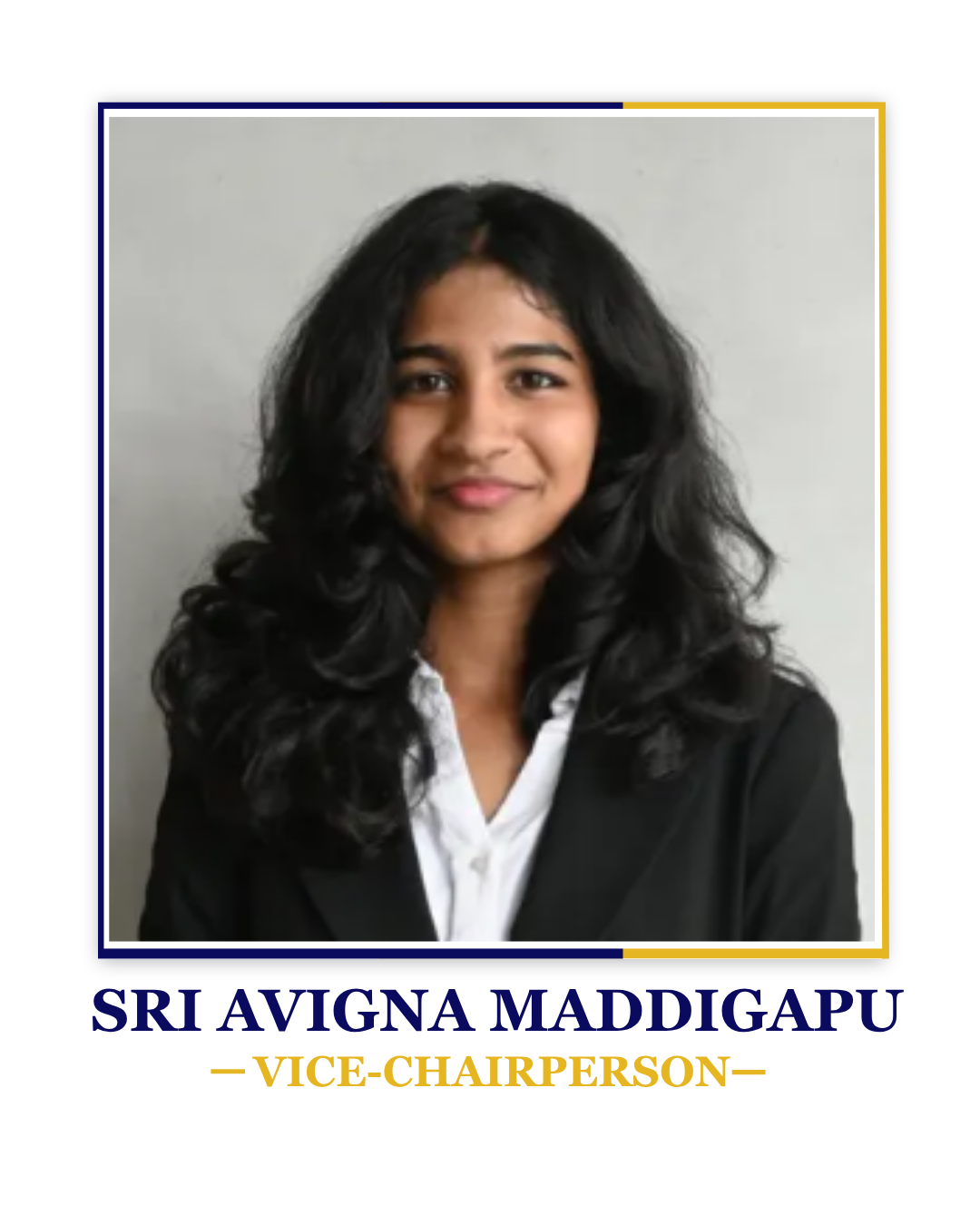 Sri Avigna Maddigapu — Vice-Chairperson