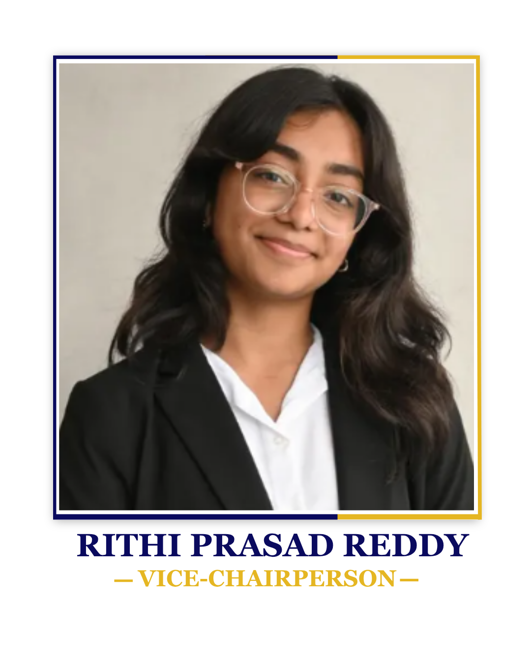 Rithi Prasad Reddy — Vice-Chairperson