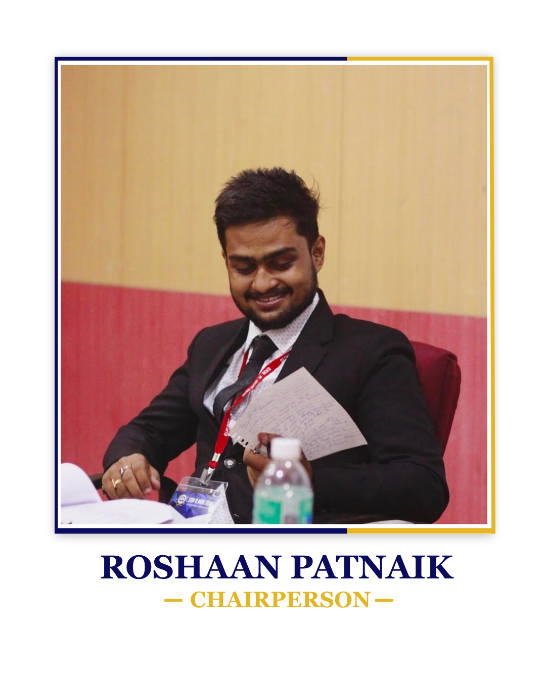 Roshaan Patnaik — Chairperson