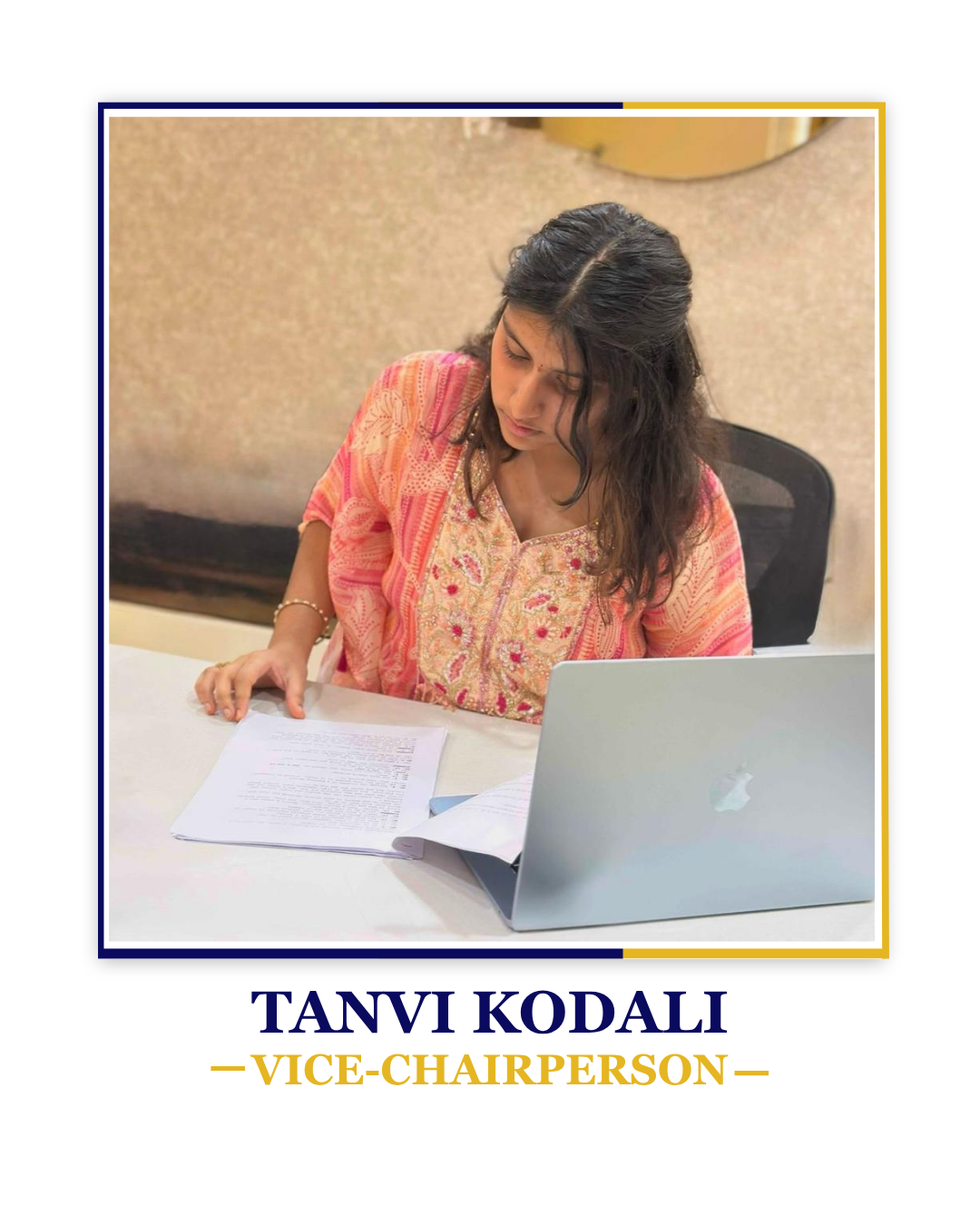 Tanvi Kodali — Vice-Chairperson