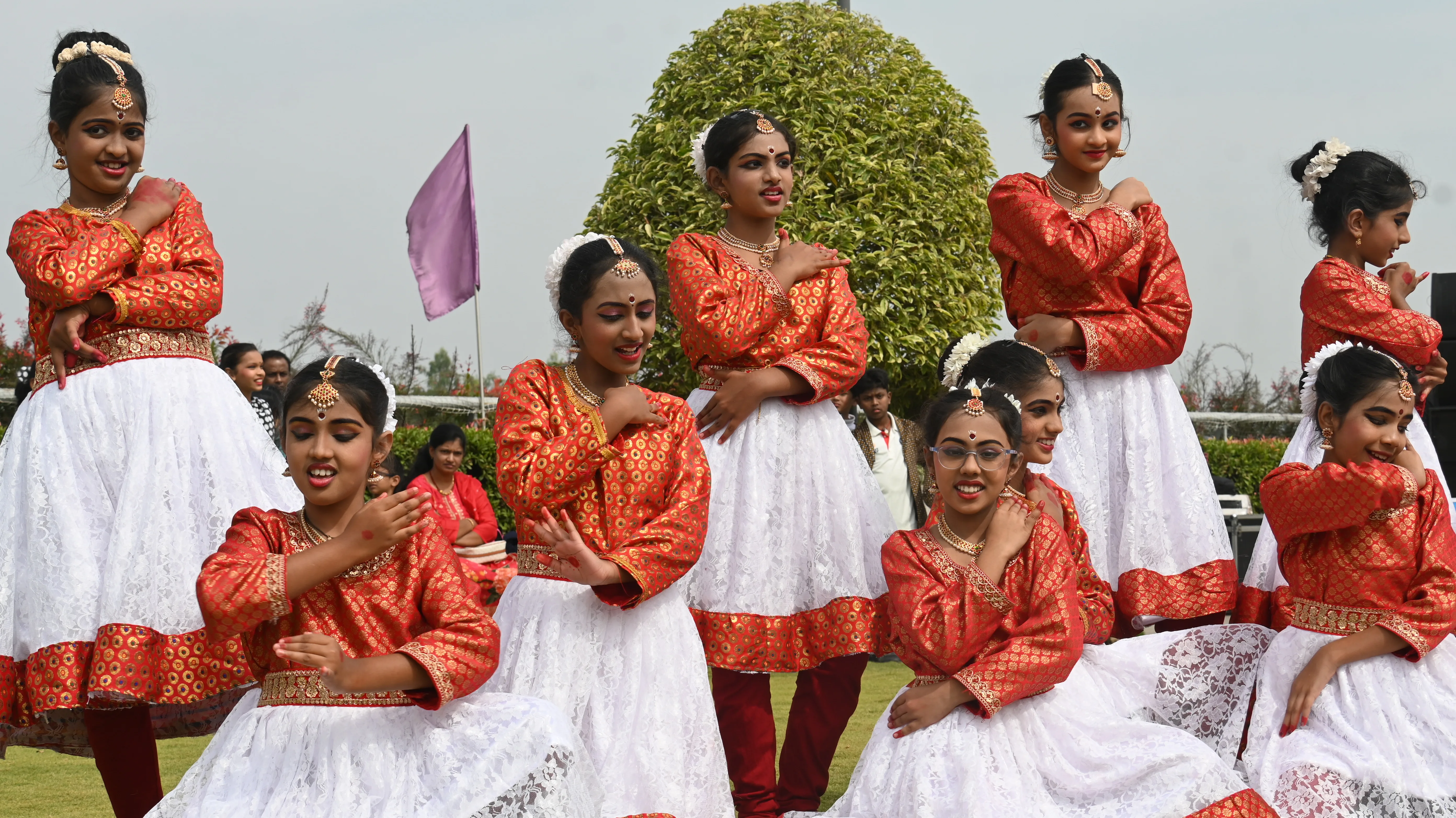 Students performing dance at Meru International School