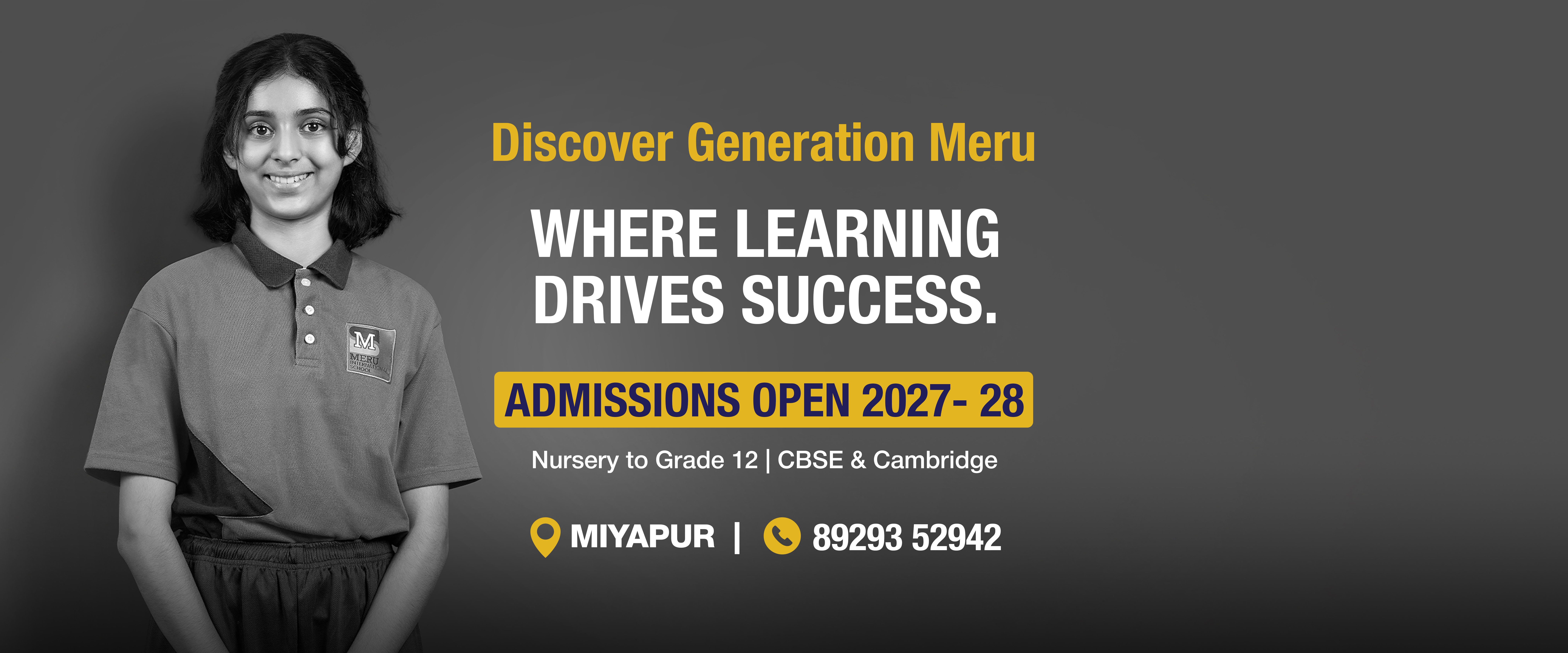 Generation Meru admissions banner