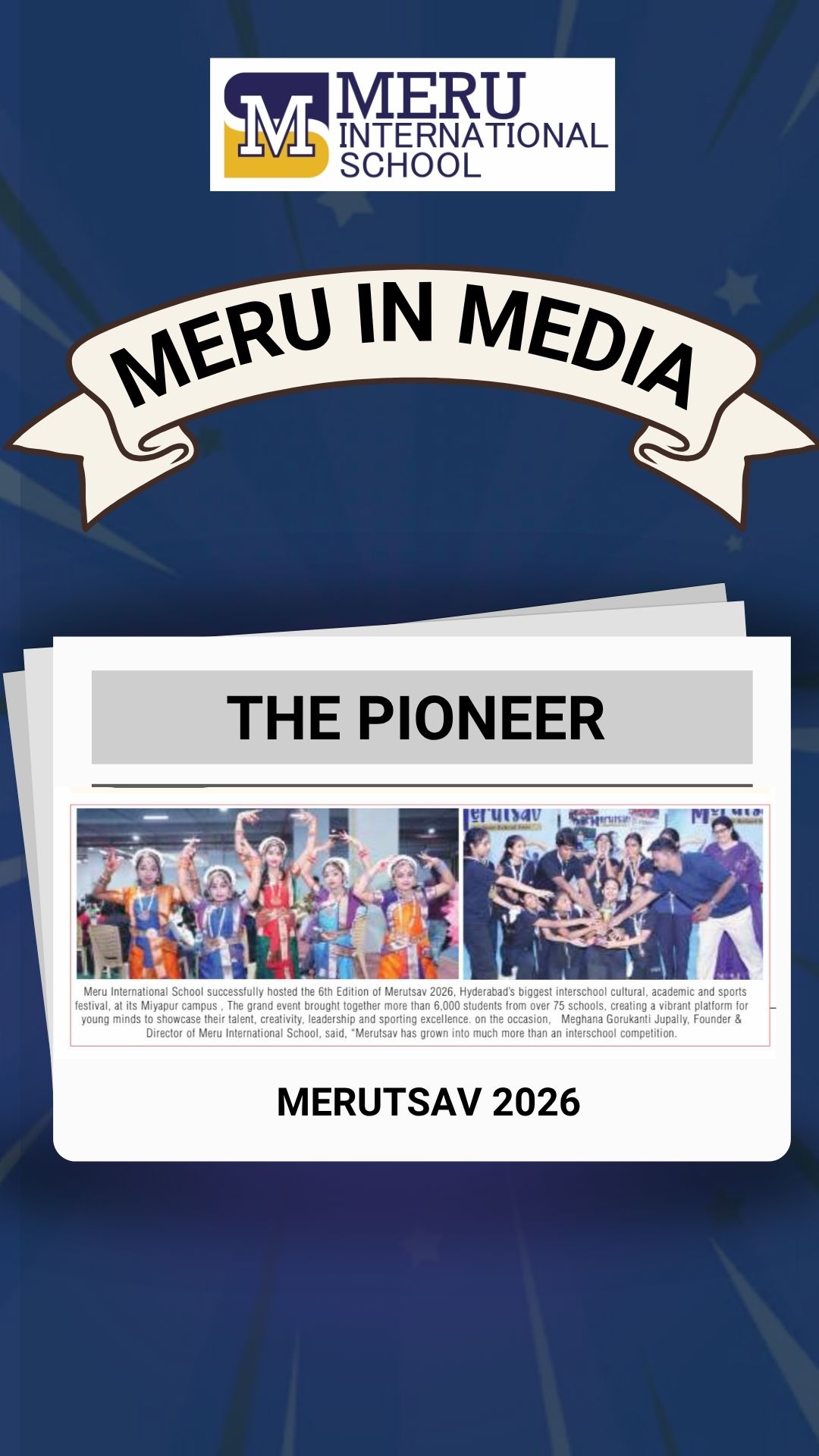 Meru International School Hosts Grand Merutsav 2026, Bringing Together Over 4,500 Students from 45+ Schools media coverage 1