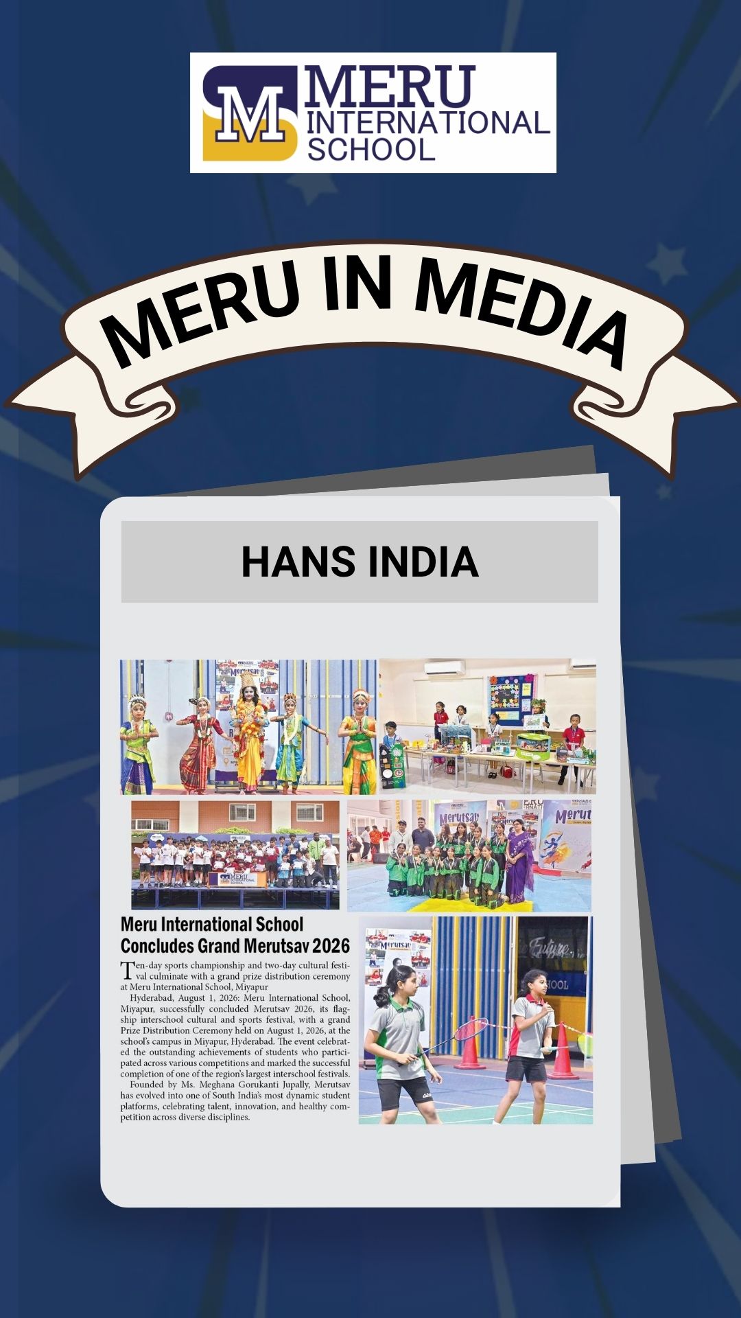 Meru International School Hosts Grand Merutsav 2026, Bringing Together Over 4,500 Students from 45+ Schools media coverage 3