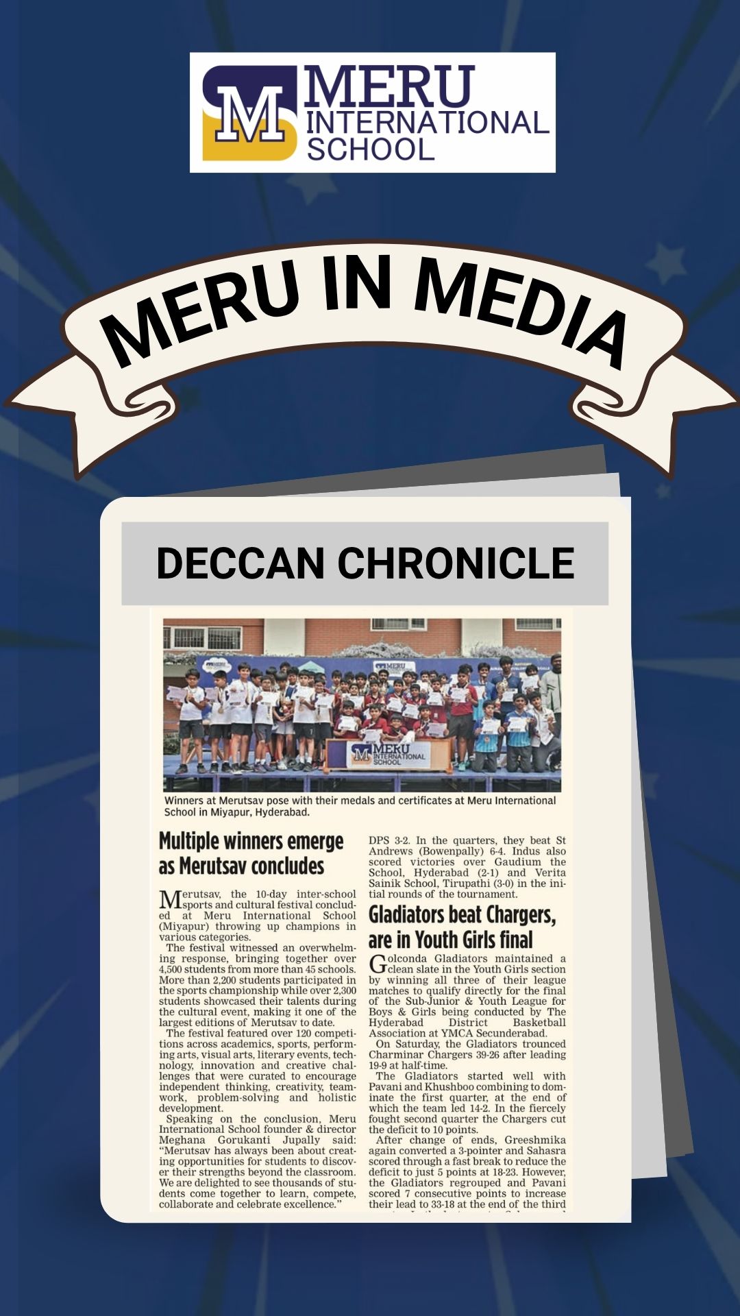 Meru International School Hosts Grand Merutsav 2026, Bringing Together Over 4,500 Students from 45+ Schools media coverage 7